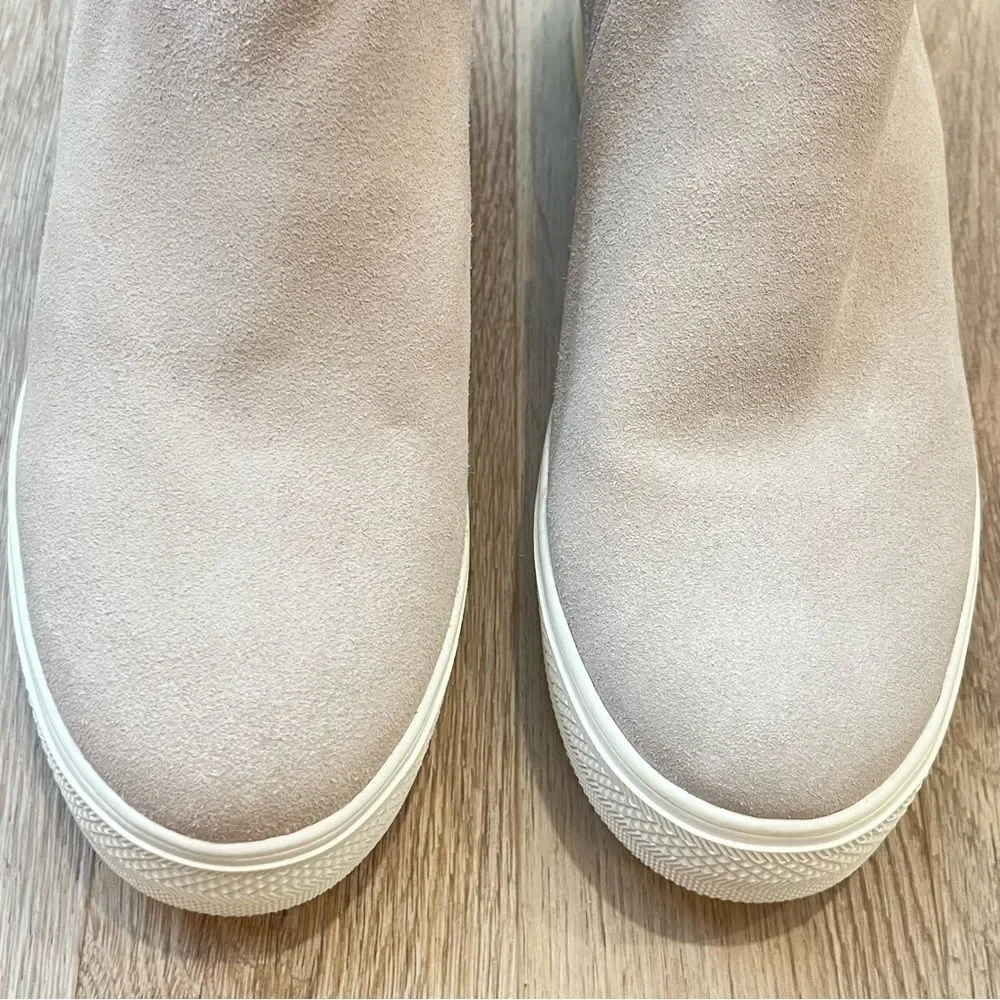 Dolce Vita Waite Suede Platform Wedge Sneaker Booties in Taupe NWT! Size 9 1/2